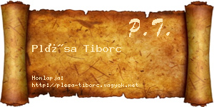 Plésa Tiborc névjegykártya